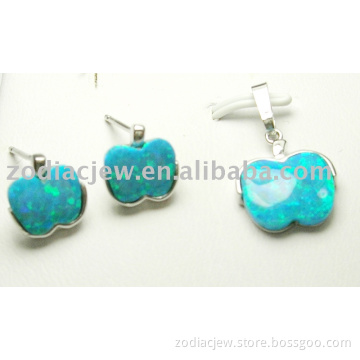 925 sterling silver Jewelly sets with synthetic opal